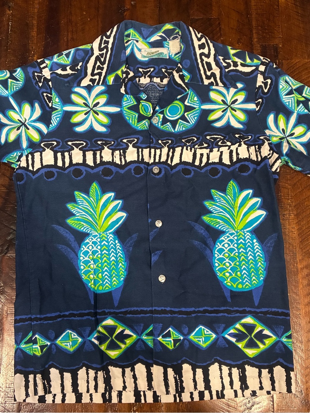 vintage 70’s JCPenney Hawaiian barkcloth shirt M?